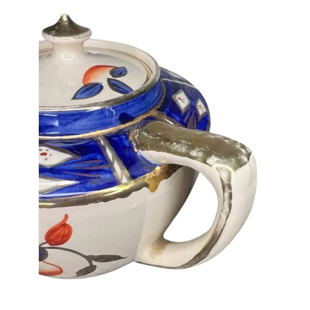 ARTHUR WOOD‎ ENGLAND TEAPOT IMARI GAUDY WELSH VINTAGE 3783